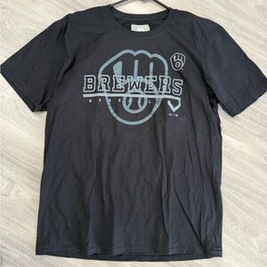 Fanatics Men's Milwaukee Brewers Black Overtime Short Sleeve Shirt